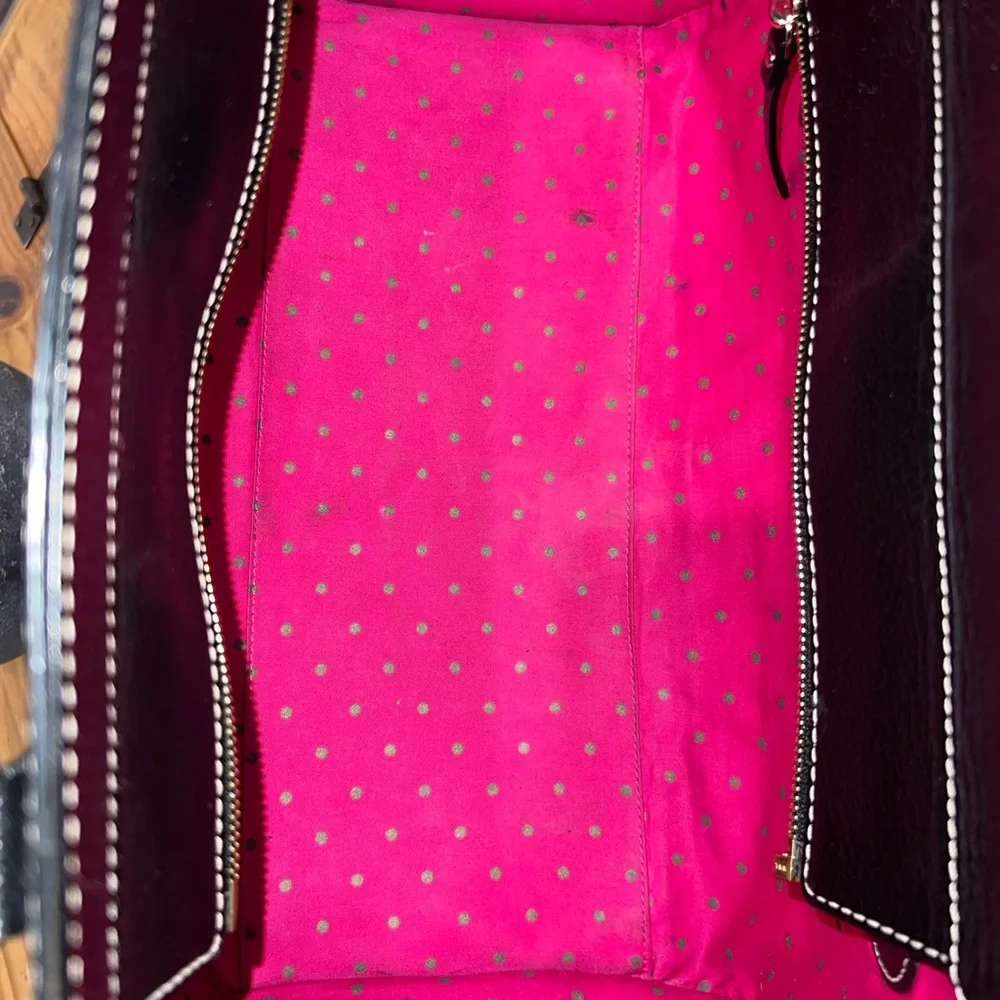 kate spade Black Leather Top-Handle Satchel